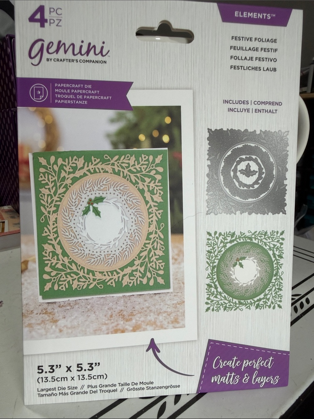 Crafters Companion Festive Foliage Papercraft Die Set